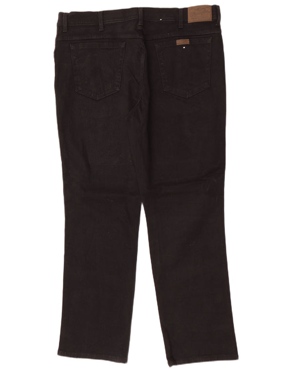 Ανδρικό τζιν ίσιο Wrangler Regular Fit W40 L32 Μαύρο βαμβακερό