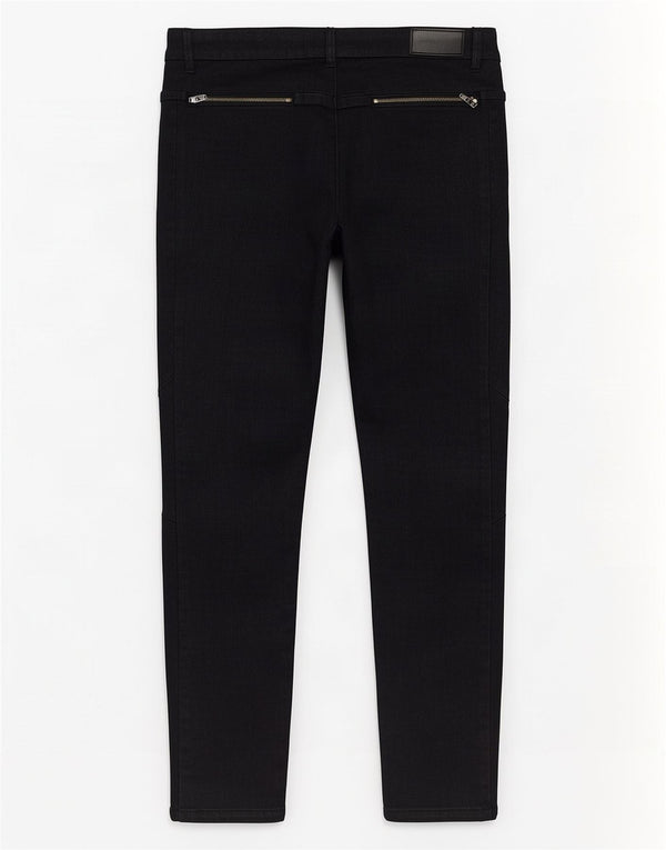Calvin Klein Γυναικείο Λεπτό Δερμάτινο Παντελόνι W28 L27 Μαύρο