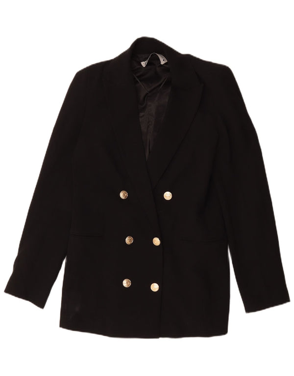 Zara Γυναικείο Μπουφάν Blazer με διπλό στήθος UK 6 XS μαύρο πολυεστέρα