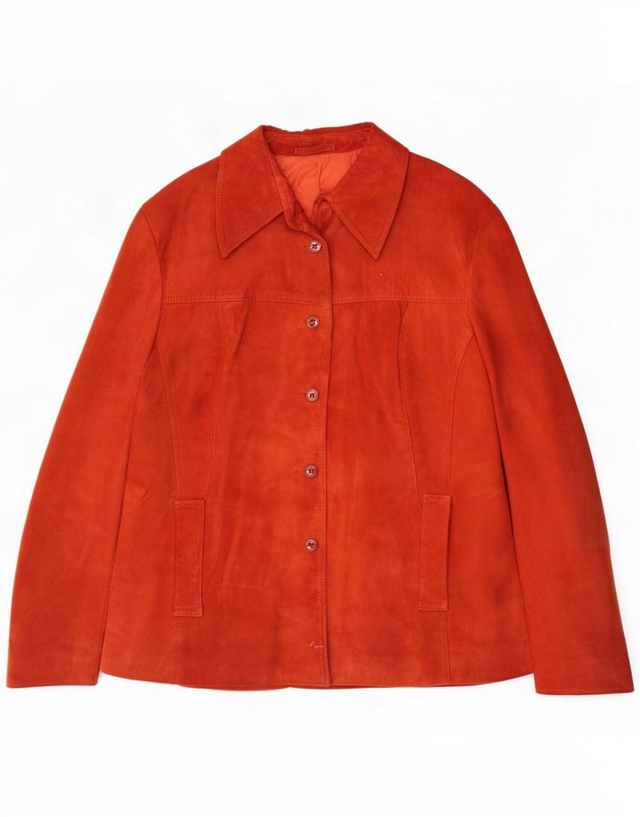 Vintage Γυναικείο Suede Jacket IT 52 2XL Red Leather
