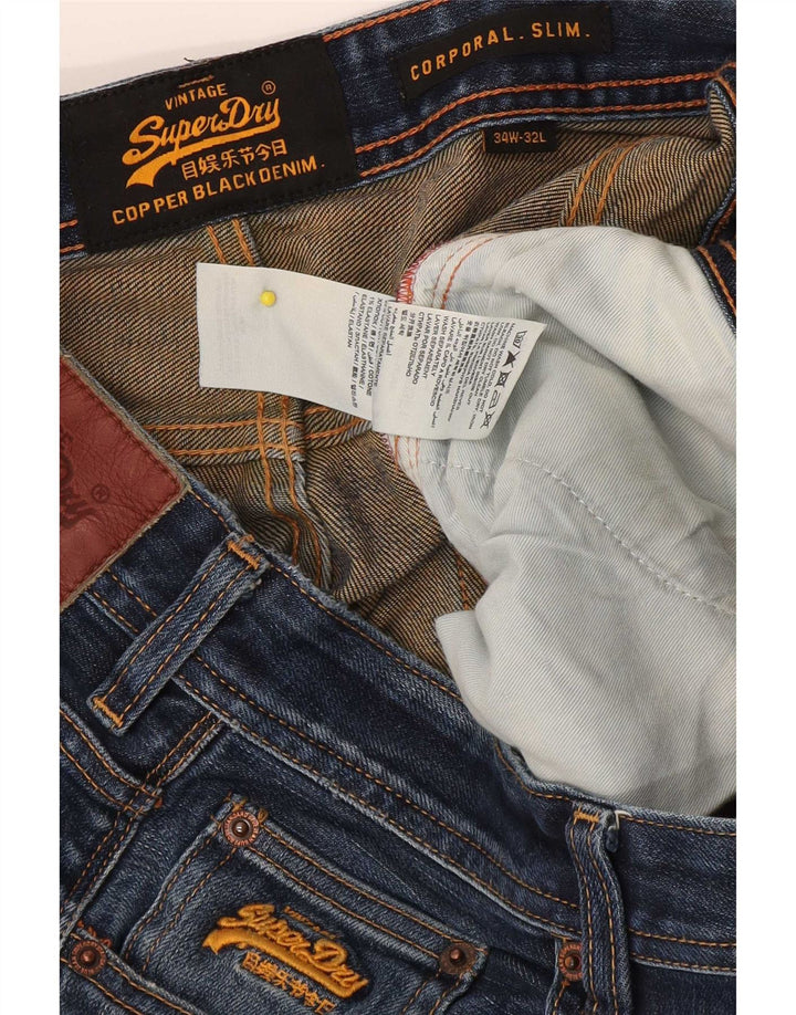 Superdry Ανδρικό τζιν Corporal Slim W34 L32 Μπλε βαμβακερό
