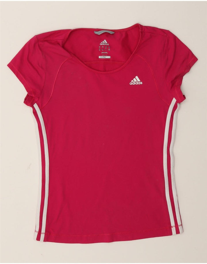 Adidas Γυναικείο T-Shirt Climalite Top UK 12 Medium Pink