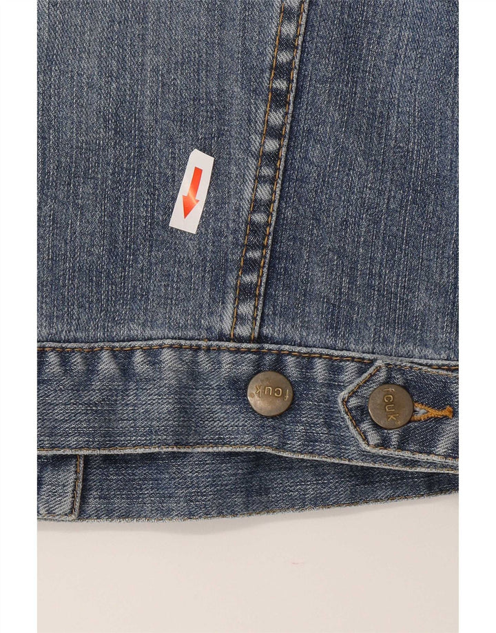 Fcuk Γυναικείο Τζιν Μπουφάν UK 10 Small Blue από βαμβάκι