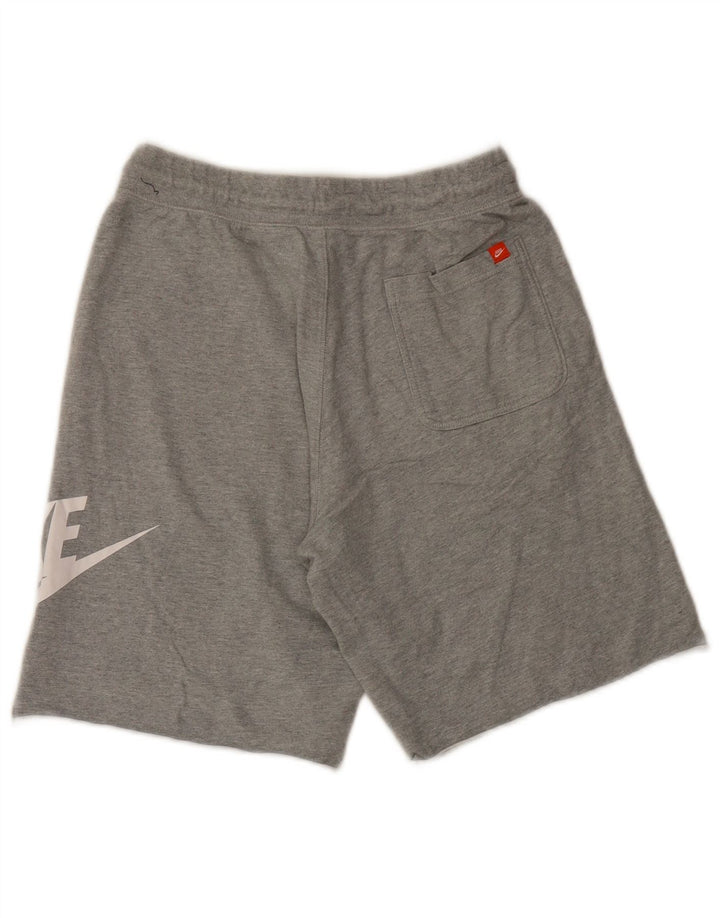 Ανδρικό γραφικό αθλητικό σορτς Nike, βαμβακερό σε μεσαίο γκρι χρώμα