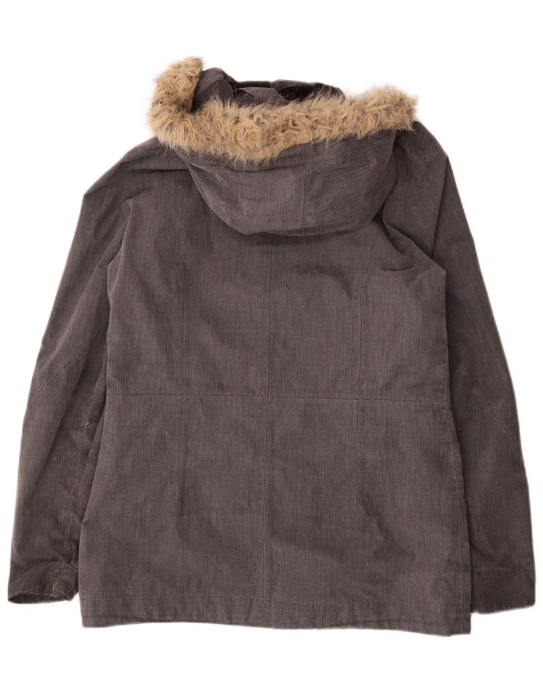 JACK WOLFSKIN Γυναικείο μπουφάν Parka με κουκούλα UK 10 Small Grey Polyester