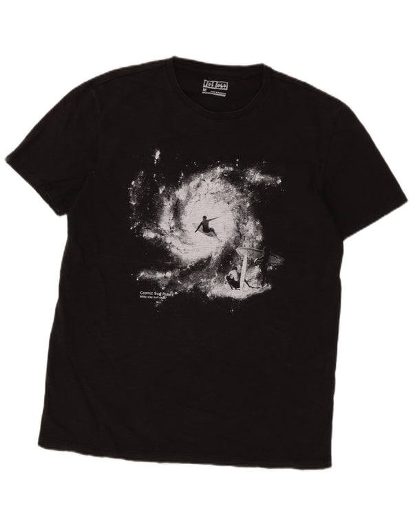 Ανδρικό γραφικό T-Shirt Fat Face Top Μεσαίο μαύρο βαμβακερό