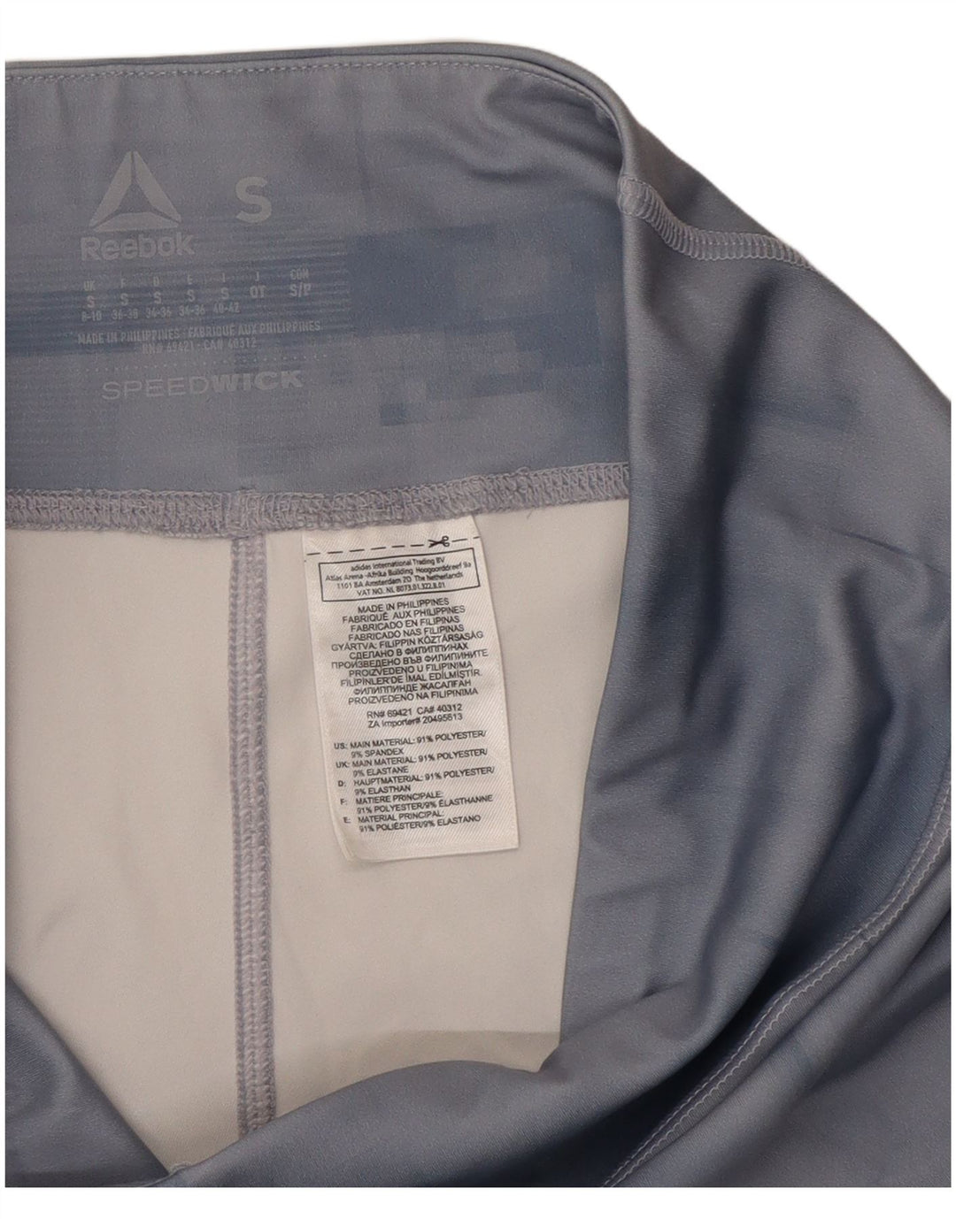 Reebok Γυναικεία γραφικά Crop κολάν UK 8/10 Small Blue Polyester