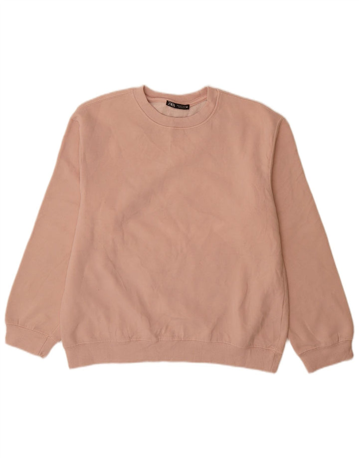 Zara Γυναικεία Φούτερ Jumper UK 14 Medium Pink