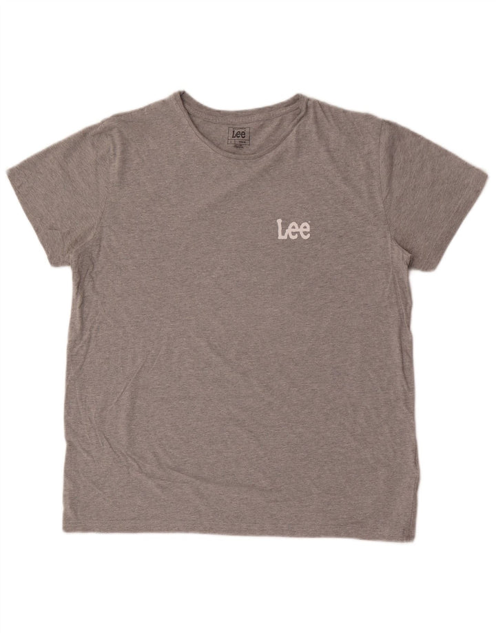 Lee Ανδρικό T-Shirt Top μεγάλο γκρι βαμβακερό