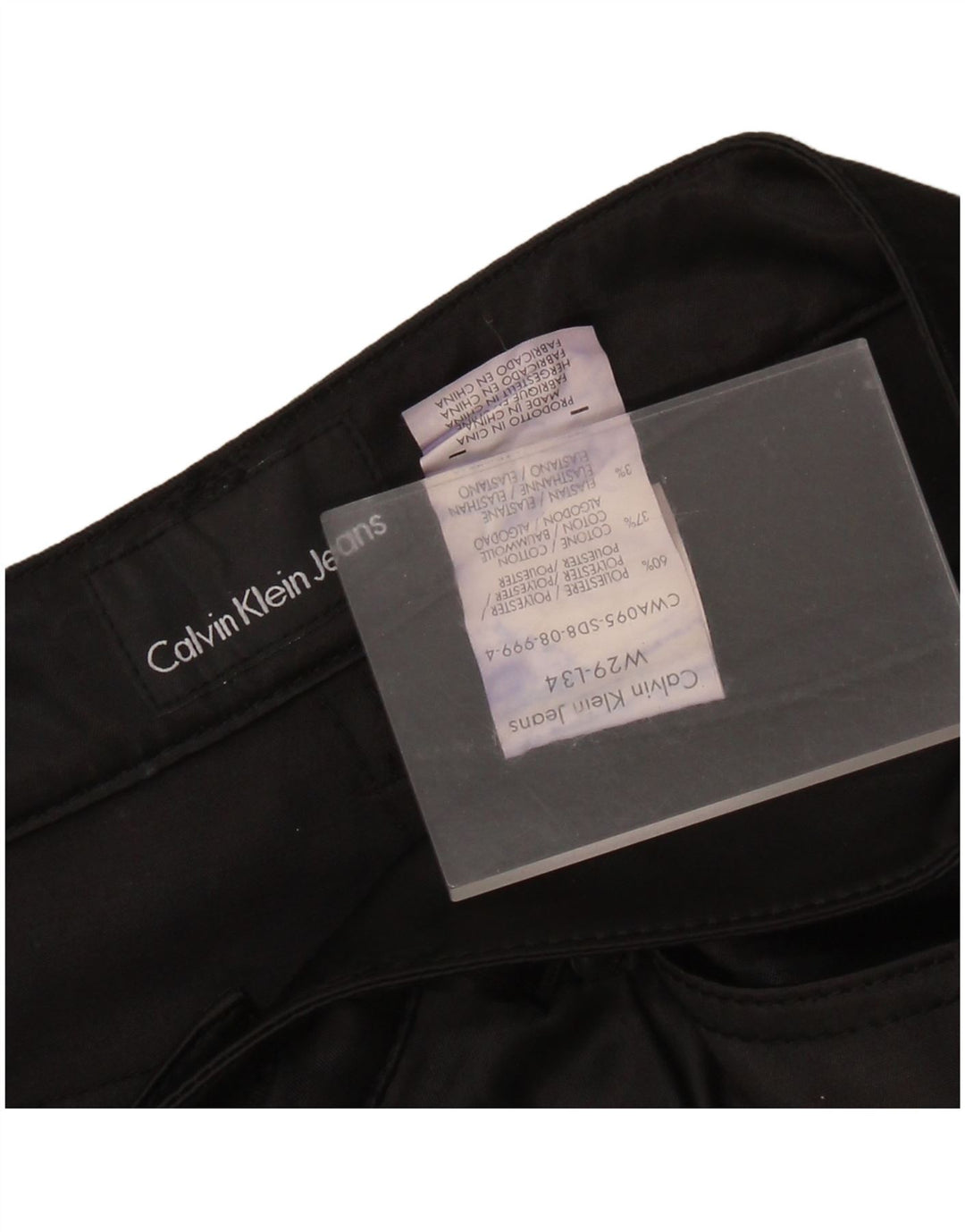 CALVIN KLEIN Γυναικείο Slim Casual Παντελόνι W29 L34 Μαύρο Πολυεστέρας