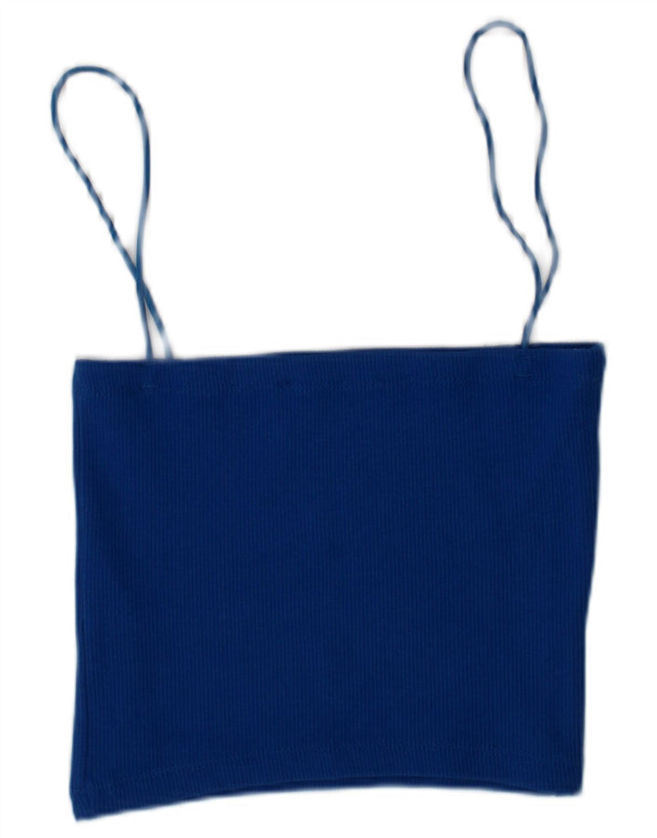 Zara Γυναικείο Bralette Cami Top Μικρό Μπλε Βαμβακερό