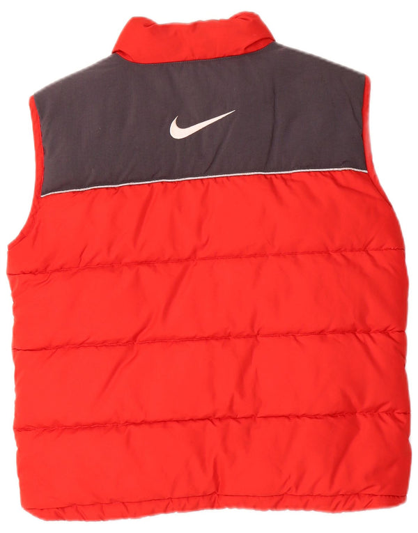 Nike Boys Graphic Padded Gilet 10-11 Years Medium Red Colorblock Polyester