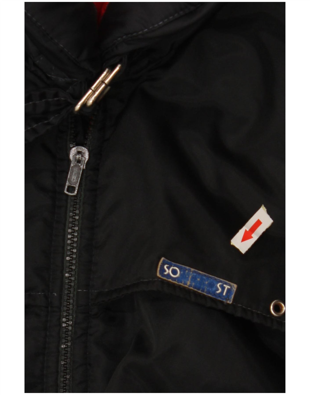 Ανδρικό τζάκετ VINTAGE Windbreaker IT 54 2XL Black Colourblock Polyamide