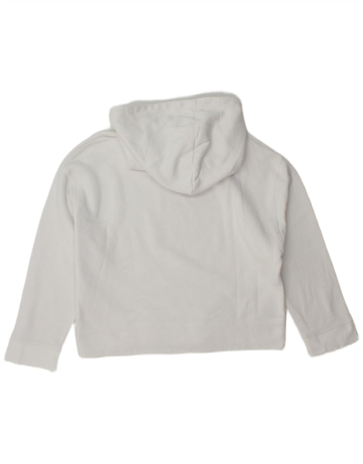 Zara Γυναικείο Hoodie Jumper UK 14 Medium White