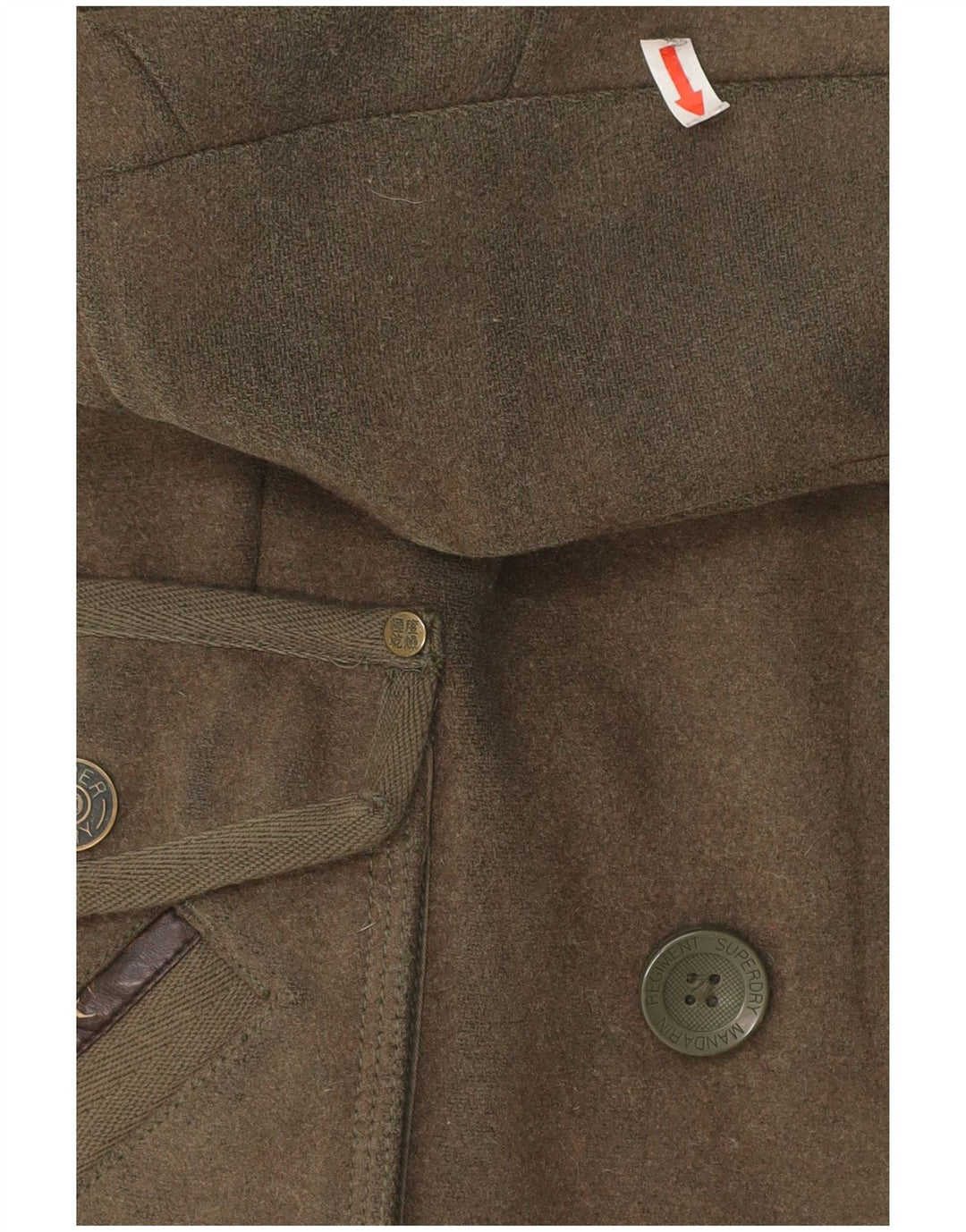 Superdry Γυναικείο Military Jacket UK 10 Small Khaki Wool