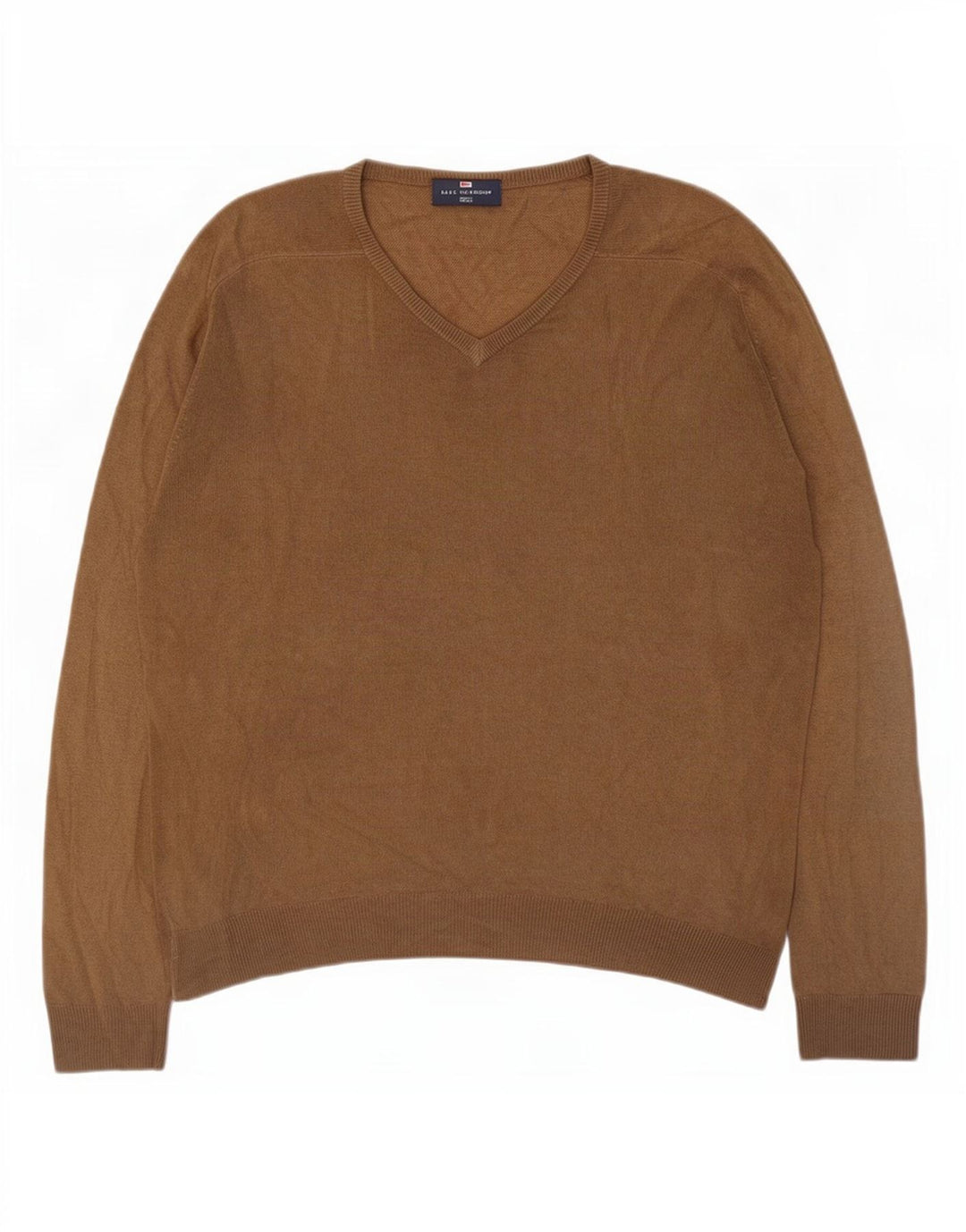 Ανδρικό πουλόβερ Marks & Spencer Blue Harbour με V-Neck Jumper Medium Beige