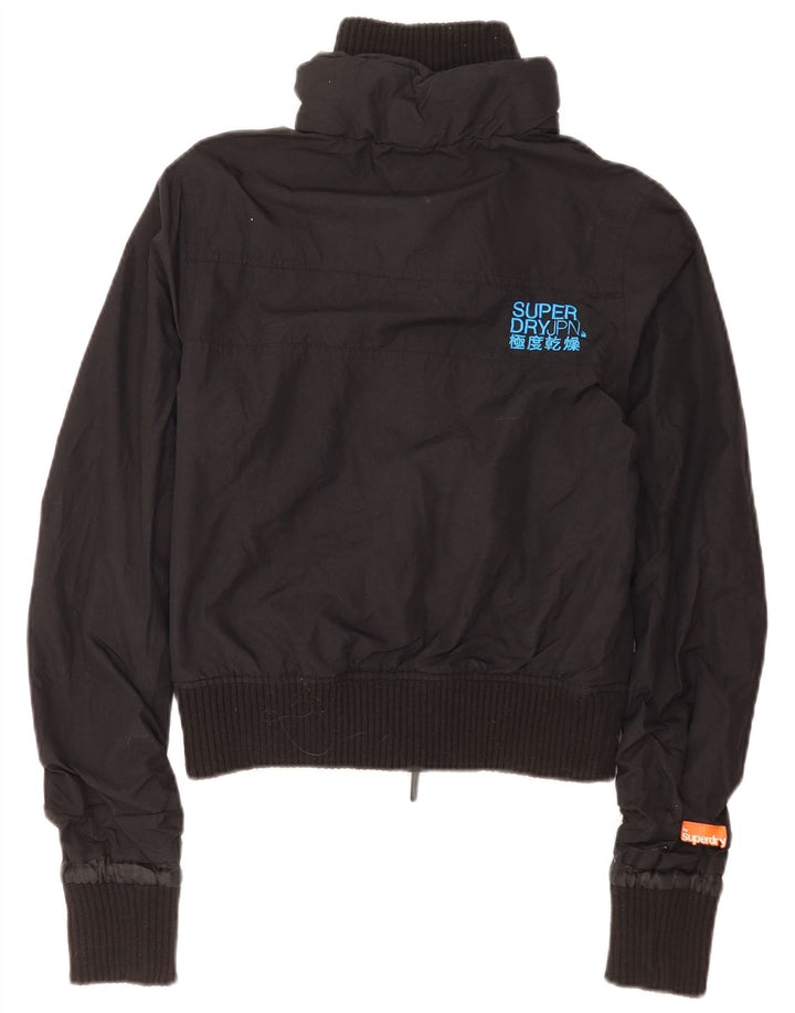 Superdry Γυναικείο Γραφικό Μπουφάν UK 10 Small Black Nylon