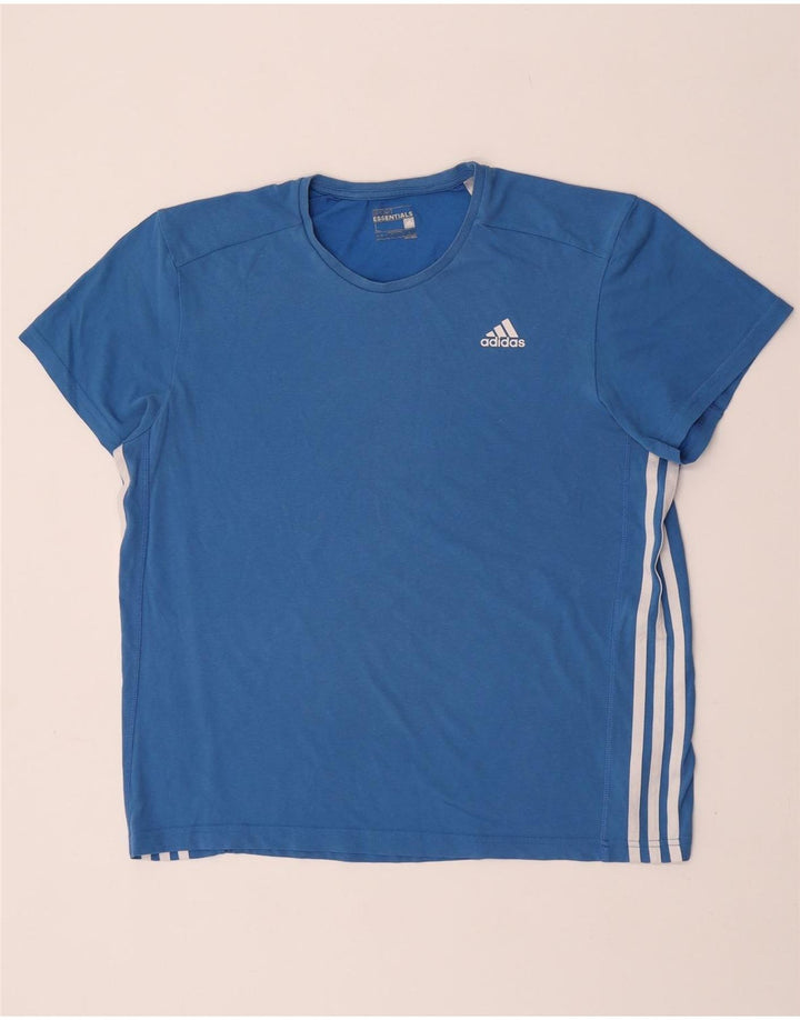 Adidas Ανδρικό T-Shirt Climalite Top μεγάλο μπλε βαμβακερό