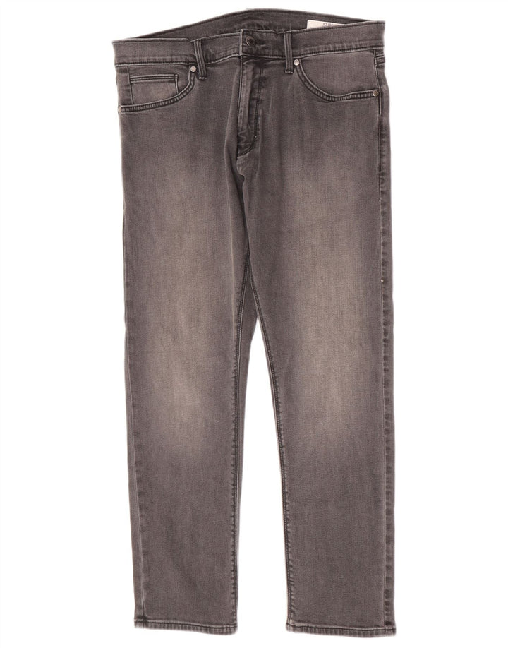 Marks & Spencer Ανδρικό Slim Jeans W34 L29 Γκρι βαμβακερό