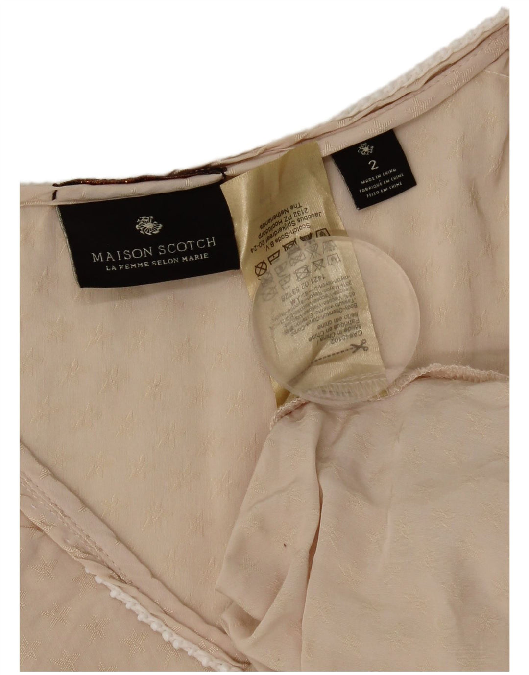 Maison Scotch Γυναικείο Γιλέκο Υπερμεγέθη Τοπ US 2 XS Μπεζ βισκόζη