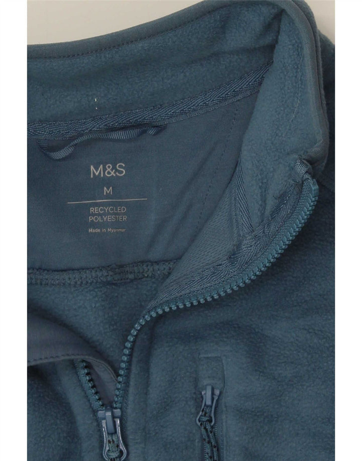 Marks & Spencer Ανδρικό Fleece Jacket UK 38 Medium Blue Polyester