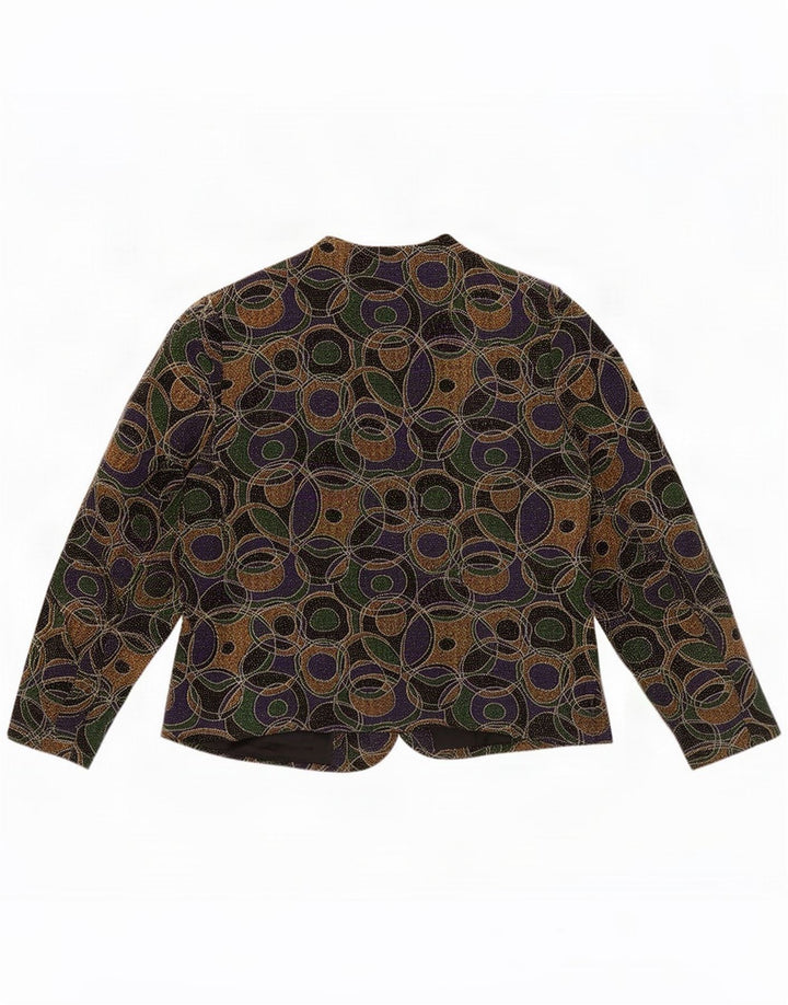 Vintage Γυναικείο Abstract Pattern Blazer Jacket UK 16 Large Πολύχρωμο