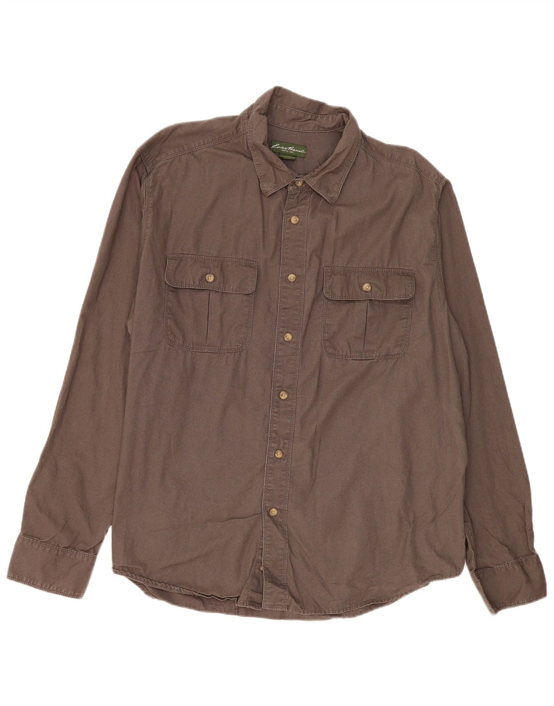 Ανδρικό πουκάμισο Eddie Bauer 2XL καφέ βαμβακερό
