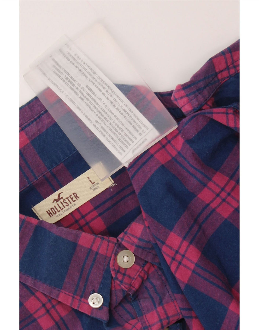 Ανδρικό πουκάμισο HOLLISTER Large Blue Check Cotton