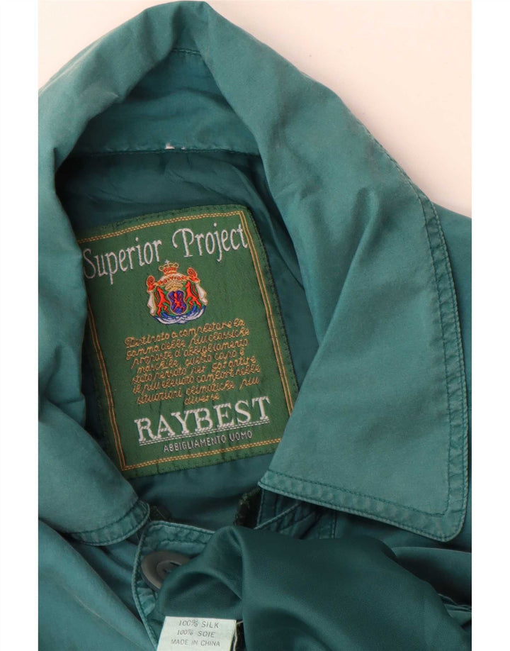 Raybest Ανδρικό Bomber Jacket UK 40 Large Blue Silk