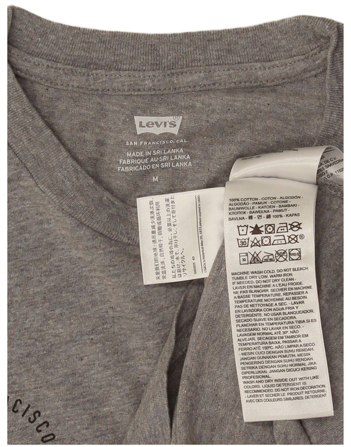 Ανδρικό γραφικό T-Shirt LEVI'S Τοπ μεσαίου γκρι βαμβακερό