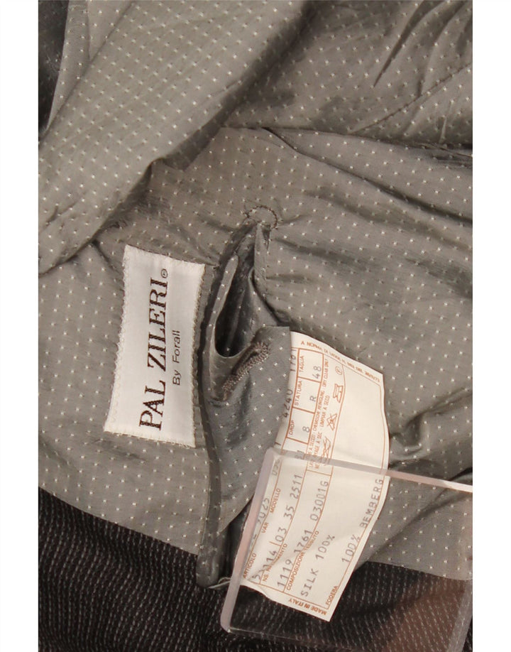 Pal Zileri Ανδρικό σακάκι Blazer με διπλό στήθος IT 48 Medium Black Check Silk