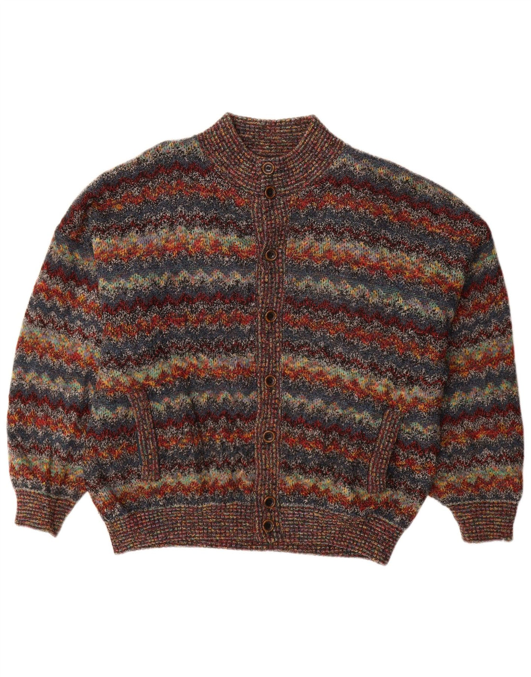 Vintage Ανδρικό πουλόβερ Jumper 2XL Πολύχρωμο ριγέ μαλλί