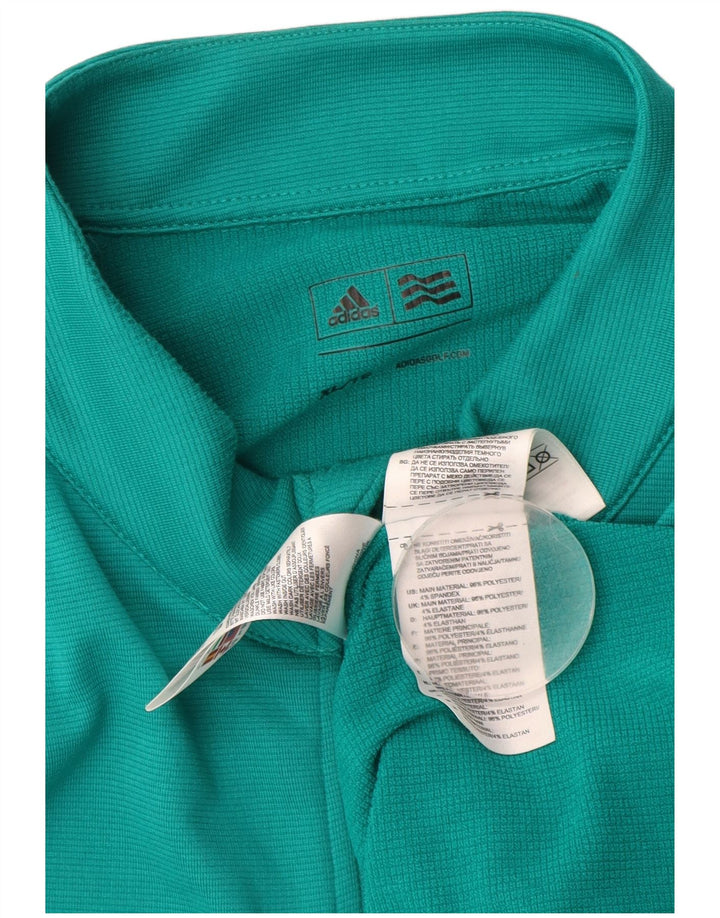 Ανδρική φόρμα πουλόβερ με φερμουάρ ADIDAS Top XL Turquoise Polyester