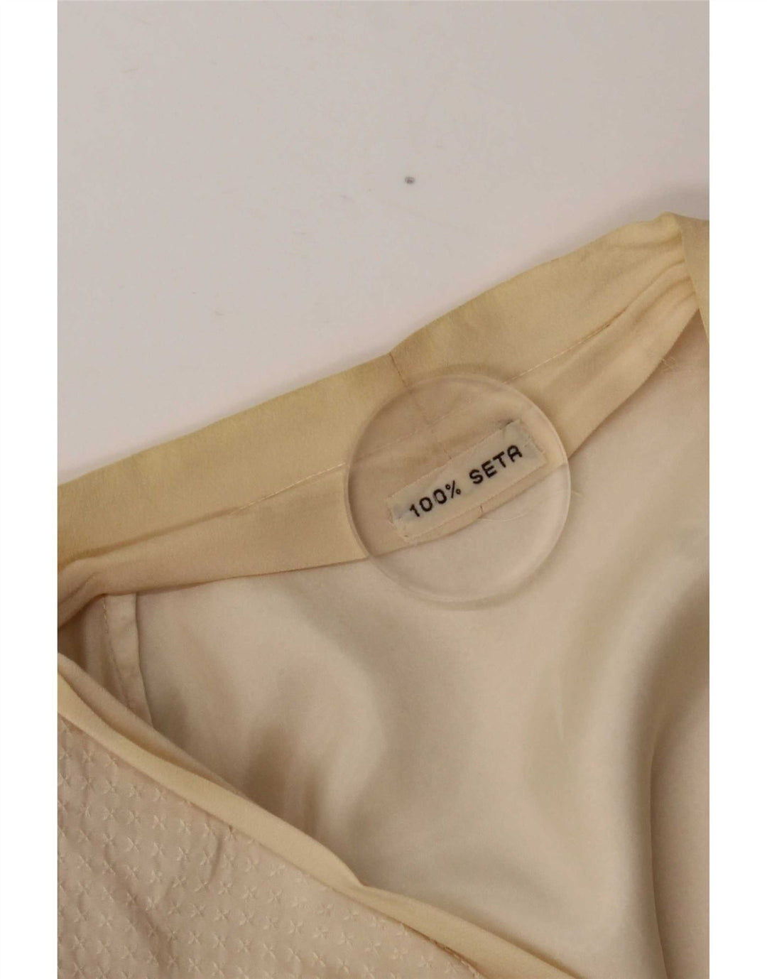 Vintage γυναικείο σακάκι blazer UK 14 μεσαίου μπεζ μετάξι