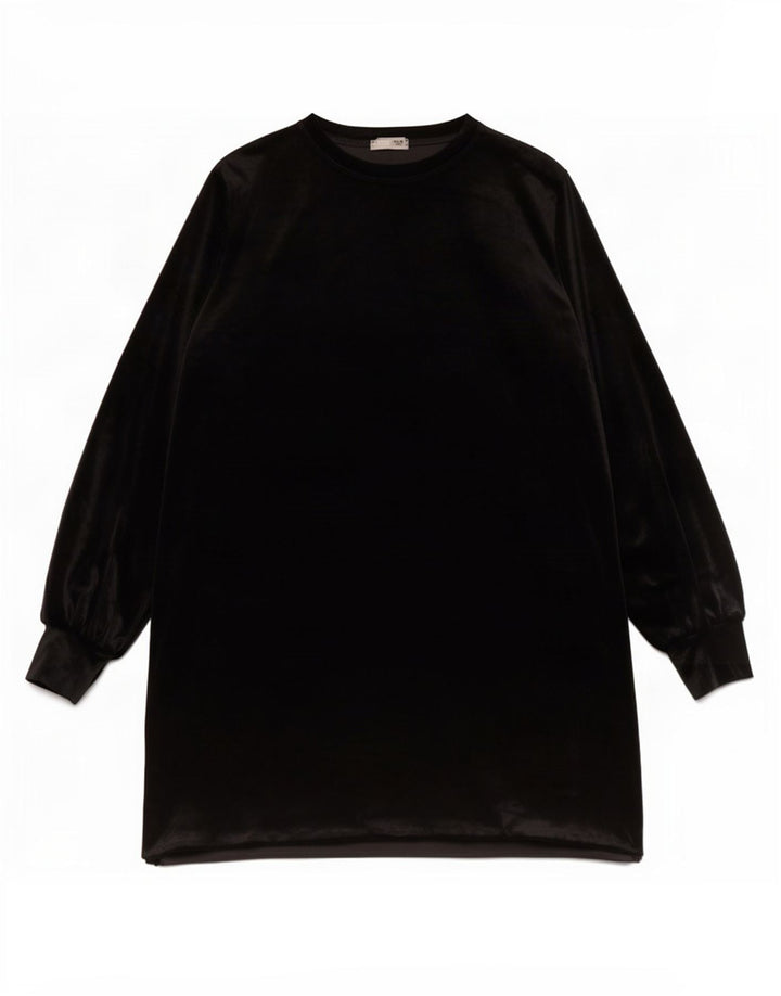 Γυναικείο μακρυμάνικο φόρεμα Zara Shift UK 16 Large μαύρο πολυεστέρα