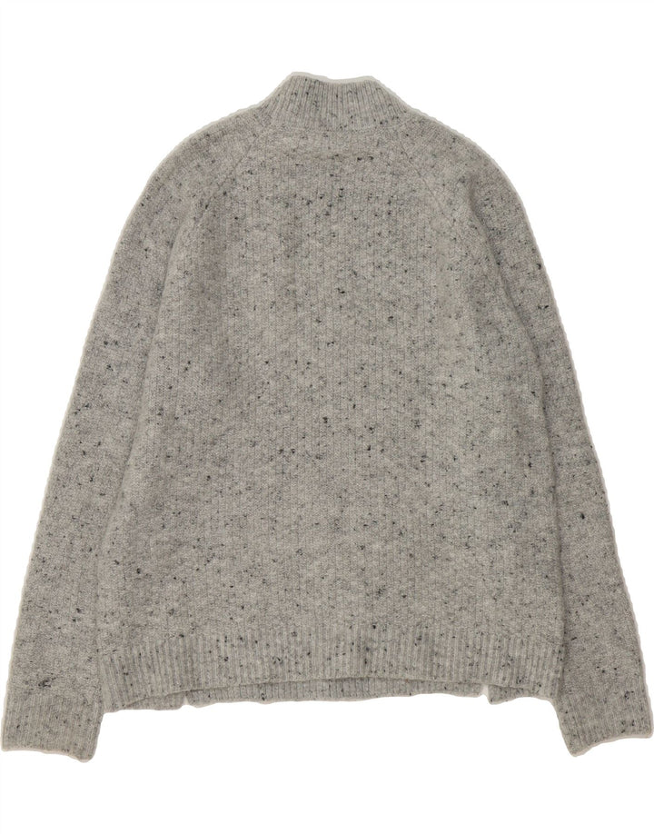 OASIS Womens Oversized Turtle Neck Jumper Sweater UK 10 Small Grey Flecked Vintage Oasis and Second-Hand Oasis from Messina Hembry 