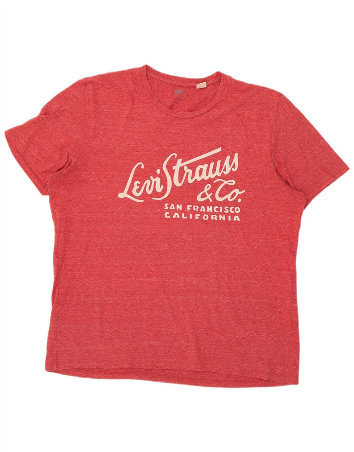 Ανδρικό γραφικό T-Shirt Levi's Top XL Red Flecked
