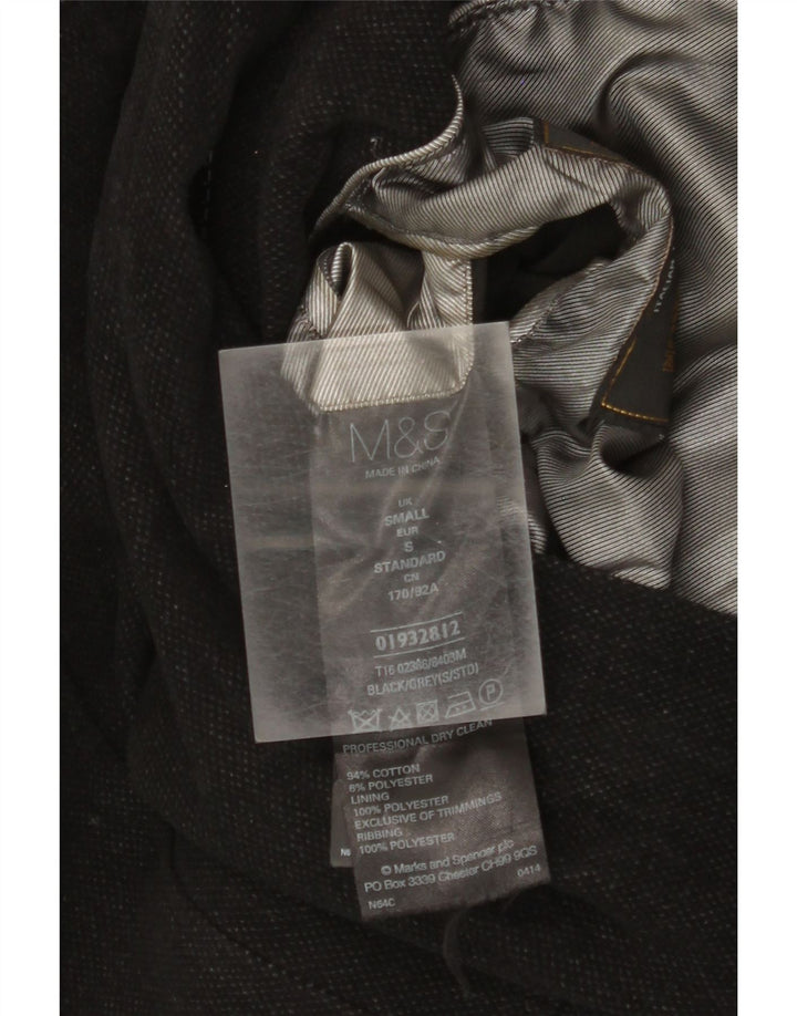 Ανδρικό Military Jacket Marks & Spencer UK 36 Small Black Cotton