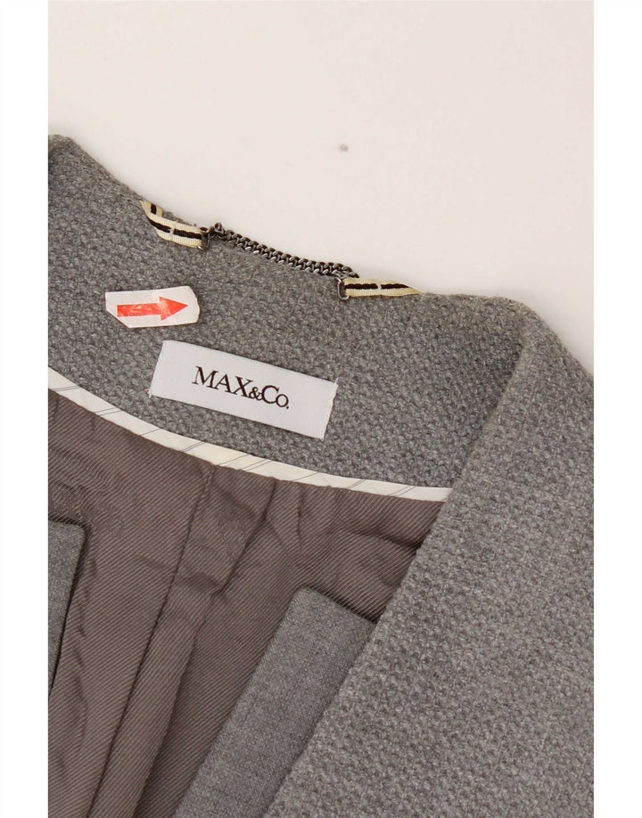 Max & Co. Γυναικείο σακάκι 1 κουμπιού UK 6 XS Grey Polyester