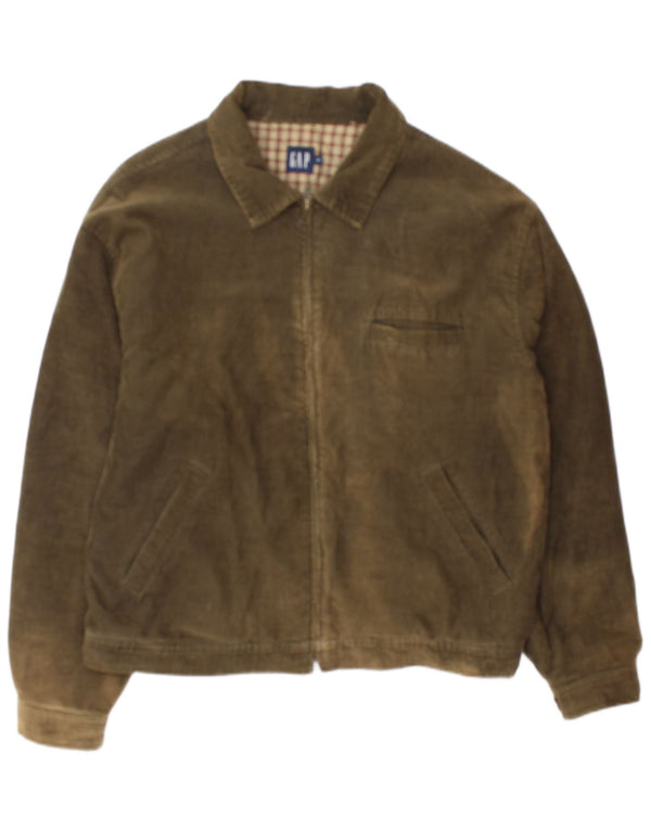 Gap Mens Corduroy Jacket UK 38 Medium Khaki Cotton