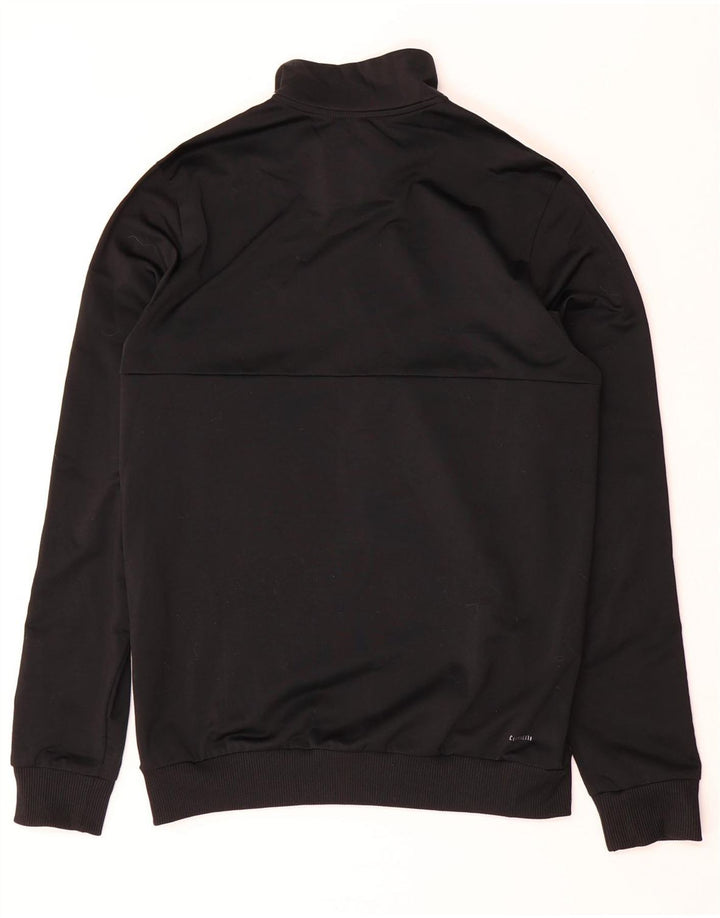 Μπουφάν ADIDAS Boys Climalite αθλητική φόρμα 15-16 ετών Μαύρο πολυεστέρα