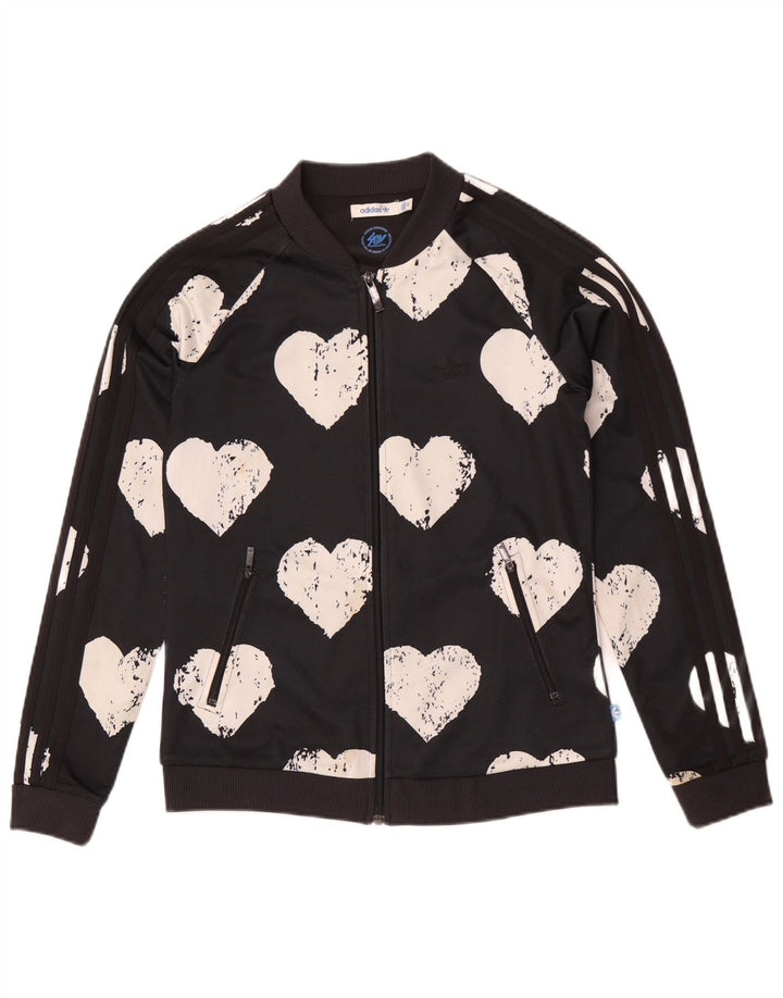 Γυναικεία αθλητική φόρμα γραφικών Adidas Top Jacket IT 42 Medium Black Heart