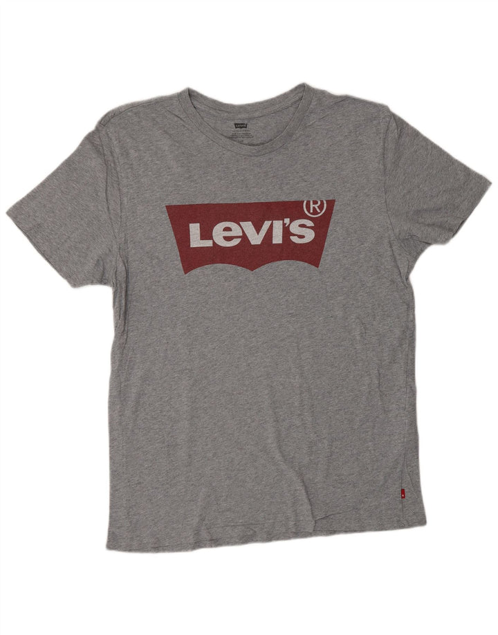 Ανδρικό γραφικό T-Shirt LEVI'S Top Large Grey