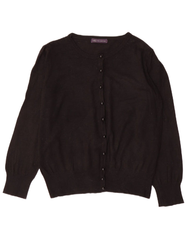 MARKS & SPENCER Γυναικείο πουλόβερ Crop Cardigan UK 14 Medium Black