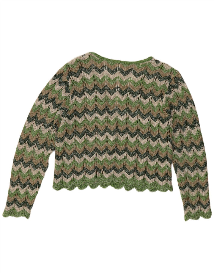 Steffner Γυναικείο πουλόβερ Crop Cardigan EU 40 Medium Green Chevron