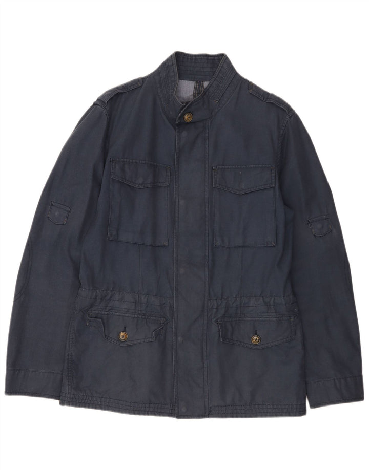MASSIMO DUTTI Ανδρικό Military Jacket UK 36 Small Navy Blue