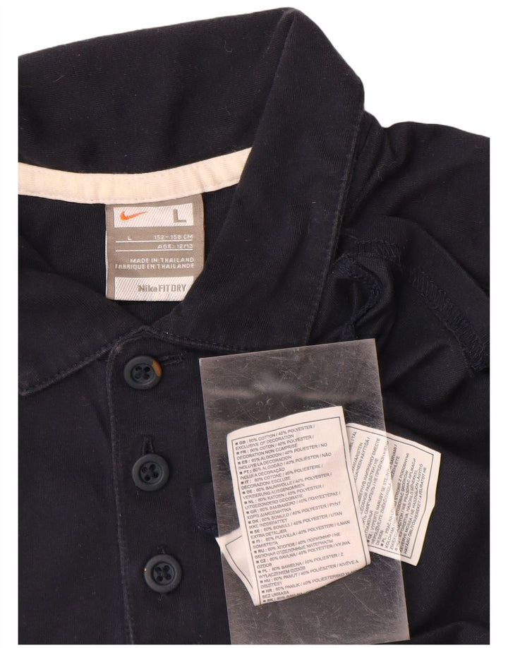 Μπλουζάκι πόλο NIKE για αγόρια 12-13 ετών Μεγάλο μπλε ναυτικό χρώμα βαμβακερό