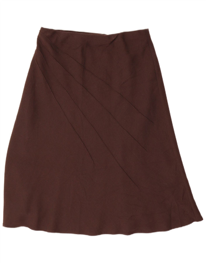 Marks & Spencer Γυναικεία φούστα A-Line UK 16 Large W36 Brown Polyester