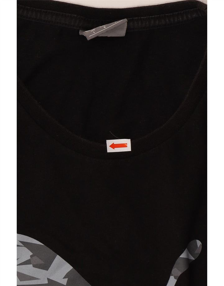 PUMA Mens Graphic T-Shirt Top Large Black