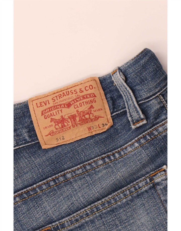 Levi's Mens 512 Bootcut Jeans W33 L31 Μπλε βαμβακερό